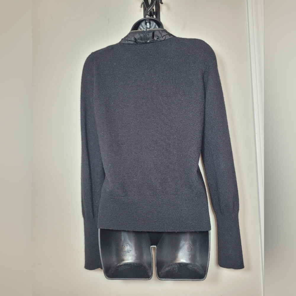 J. Crew Wool Cashmere Silk Beaded Zip Cardigan Sweater sz M - Picture 3 of 8